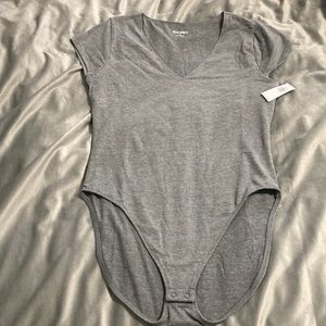 NWT Old Navy gray short sleeve bodysuit size M